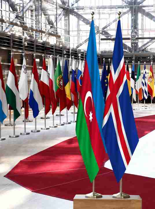 Azerbaijan Iceland Flags