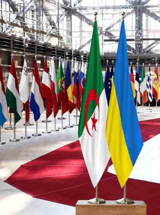 Algeria Ukraine Flags