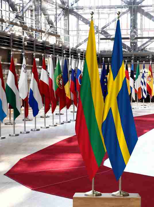 Lithuania Sweden Flags