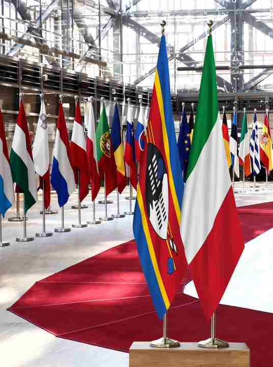 Eswatini Italy Flags